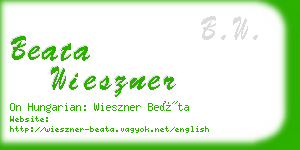beata wieszner business card